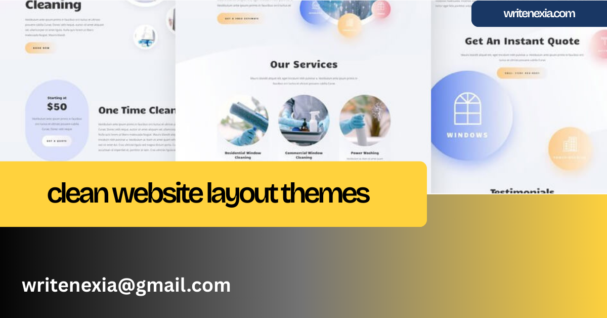 clean website layout themes