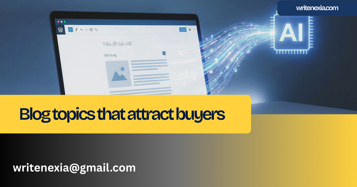 Blog topics that attract buyers