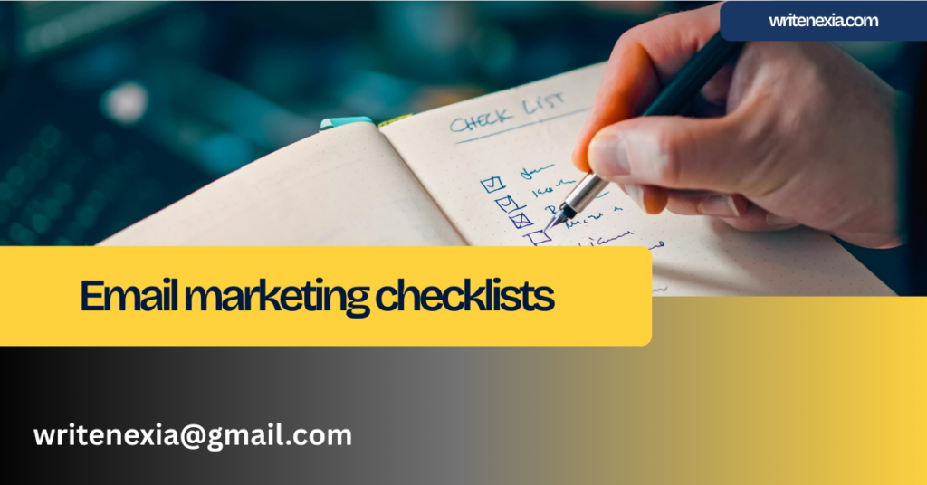 Email marketing checklists