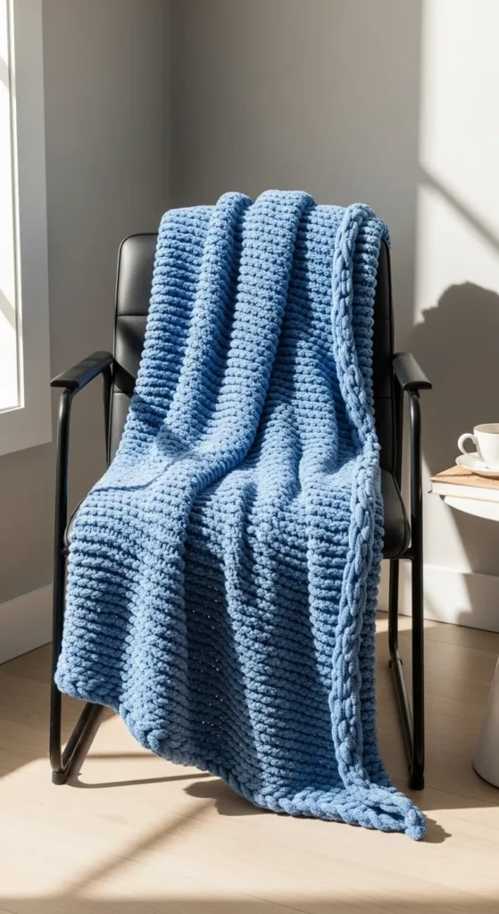 Black and Blue Living Room