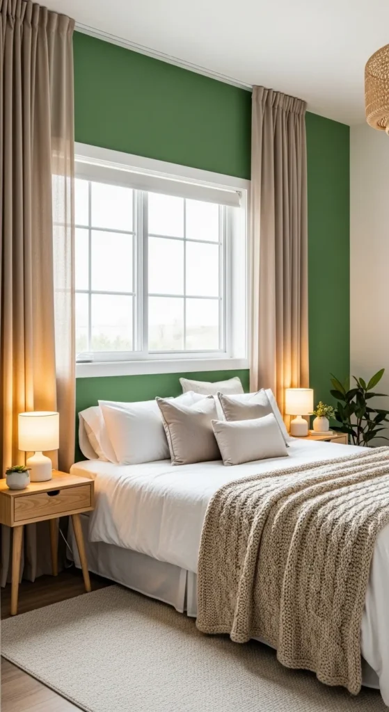 Sage Green Beige Bedroom