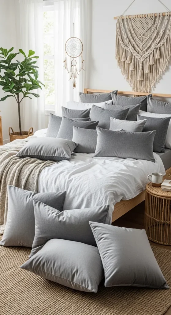 Grey Boho Bedroom Ideas 