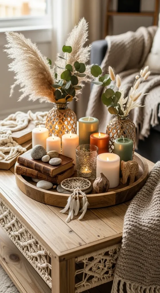 Boho Coffee Table Decor