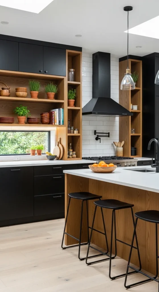 Black Kitchen Cabinets