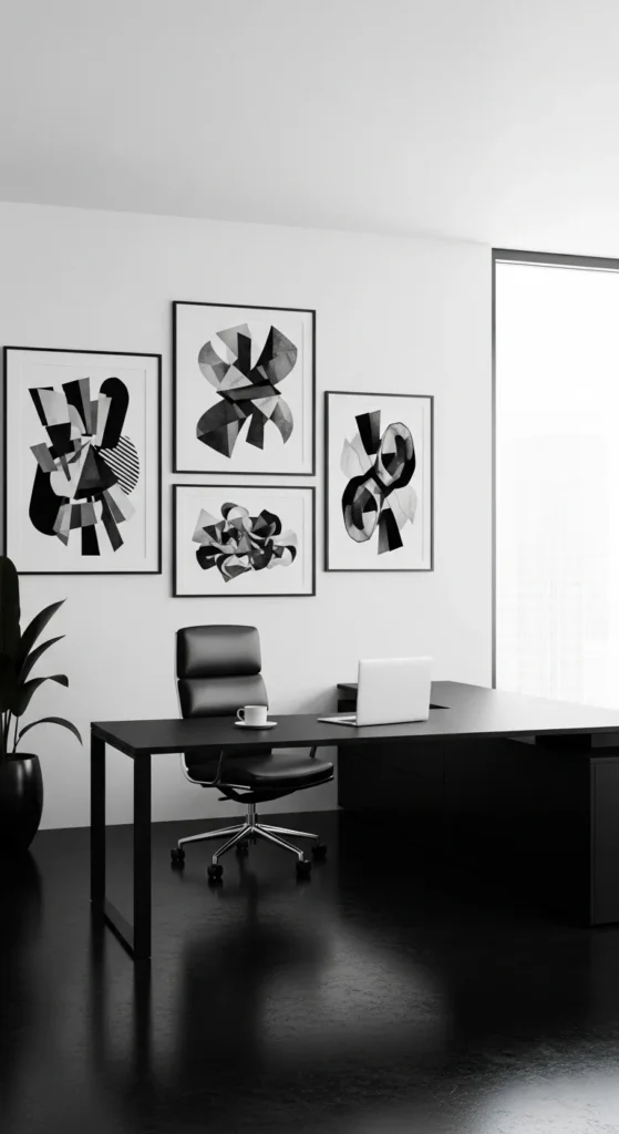Black and White Office