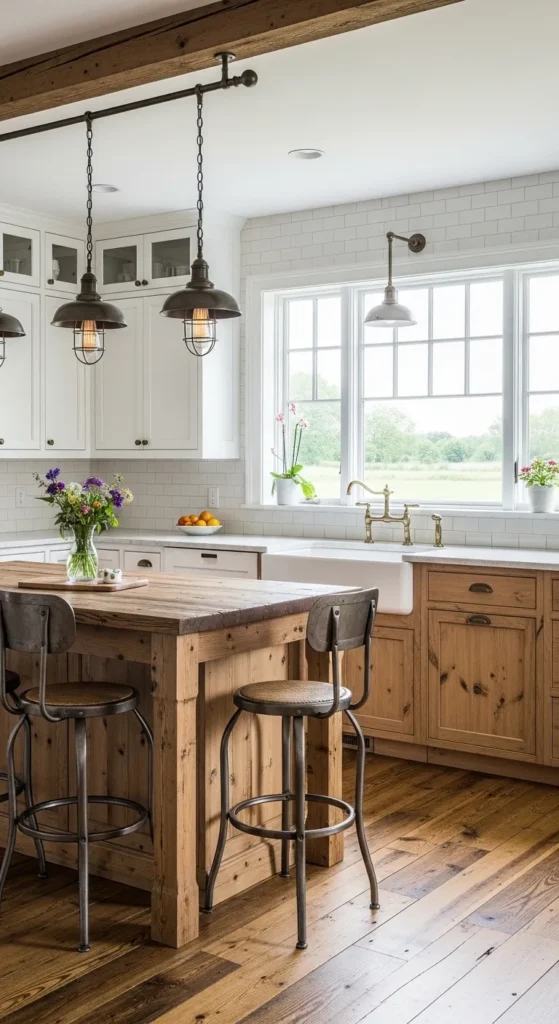 White and Wood Kitchen Styles