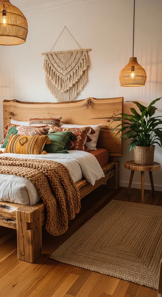 Earth Tone Boho Style Bedroom Ideas