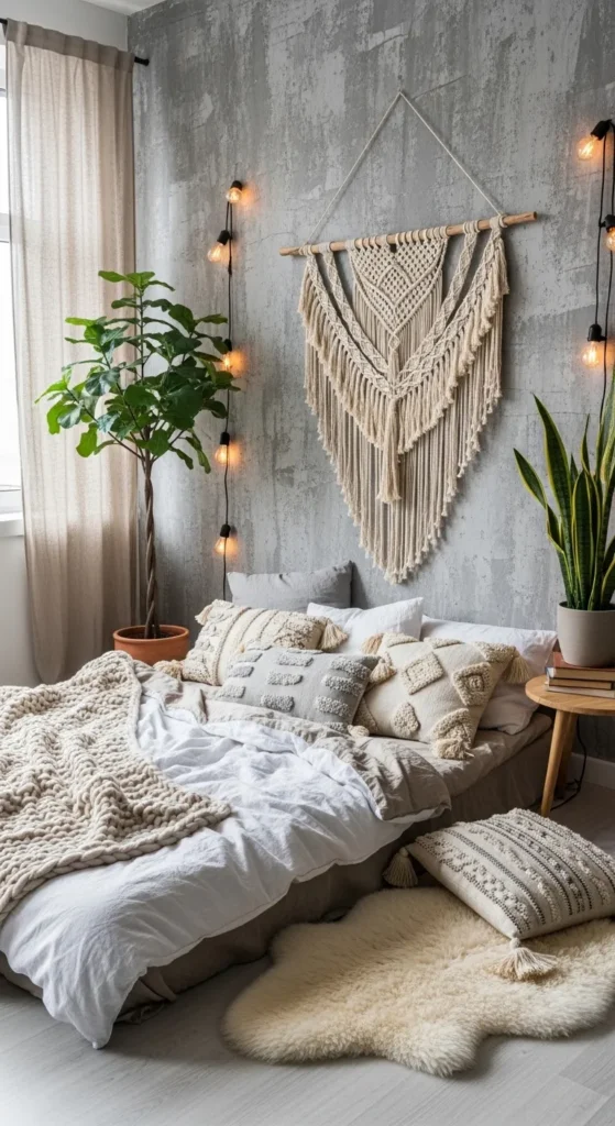Grey Boho Bedroom Ideas 