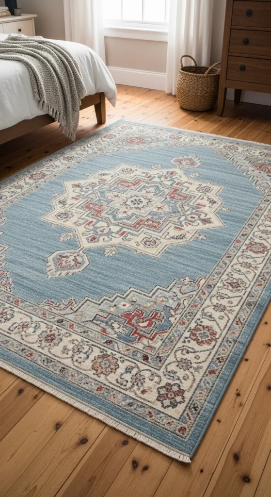 Light Blue Boho Bedroom Decor