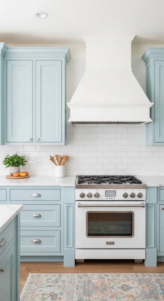 Kitchen with Blue Cabinets