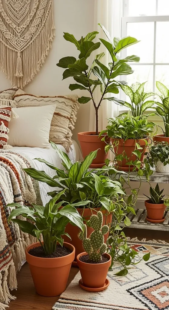 Earth Tone Boho Style Bedroom Ideas