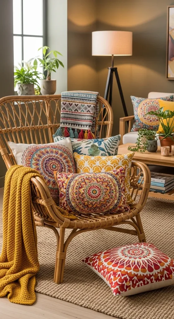 Colorful Boho Living Rooms