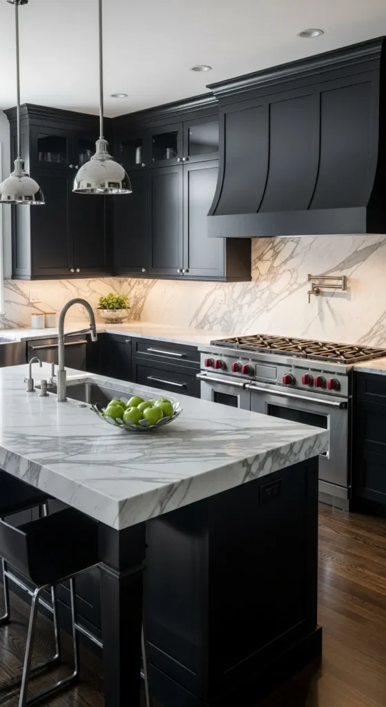 Black Kitchen Cabinets