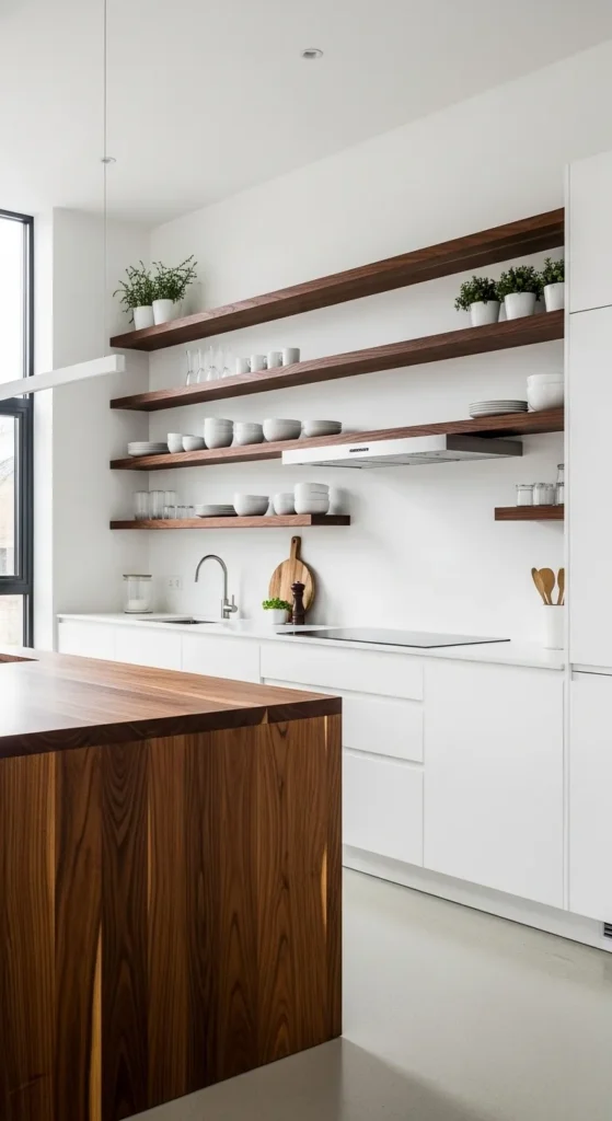 White and Wood Kitchen Styles