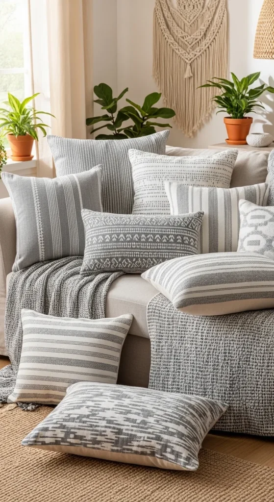 Grey Boho Living Room Ideas