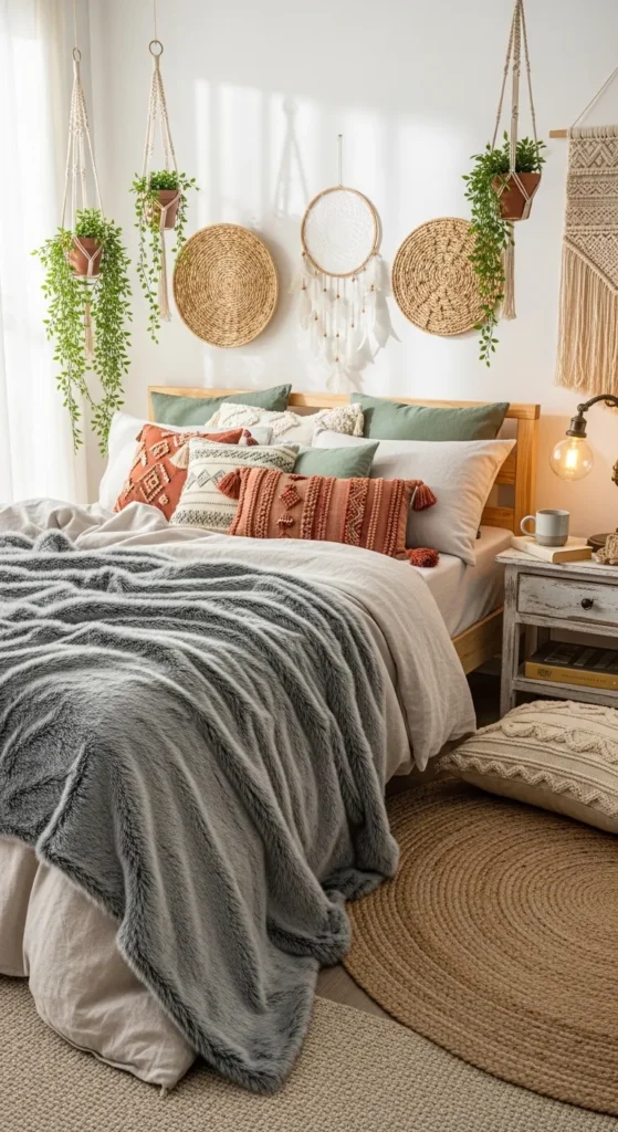 Grey Boho Bedroom Ideas 