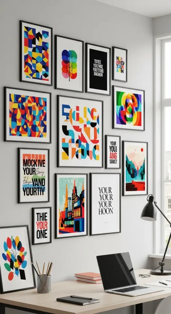 Vibrant Home Office Decor
