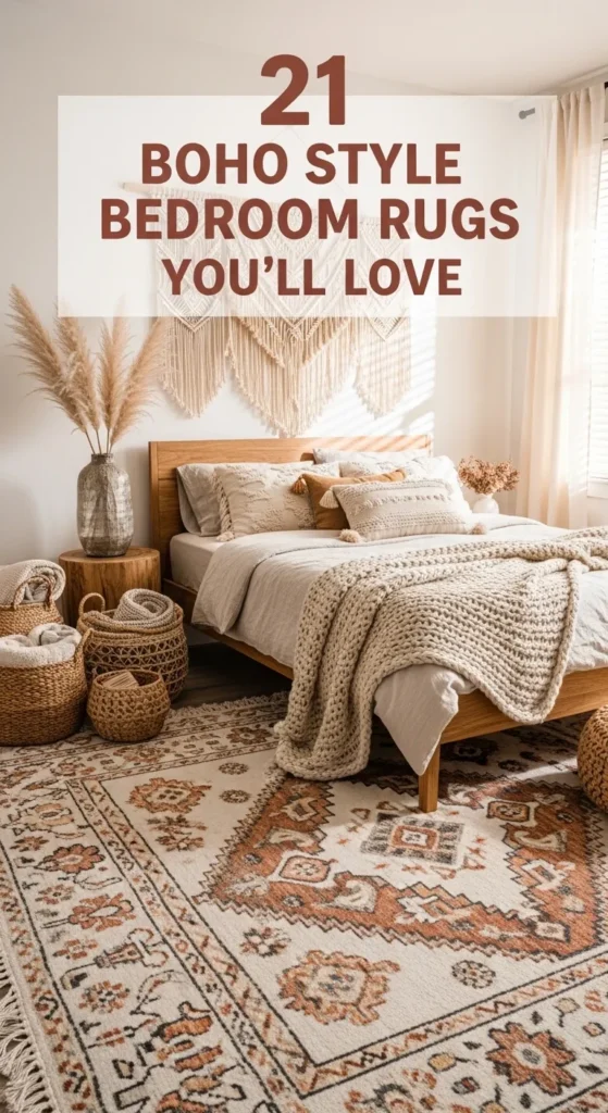 Boho Style Bedroom Rugs