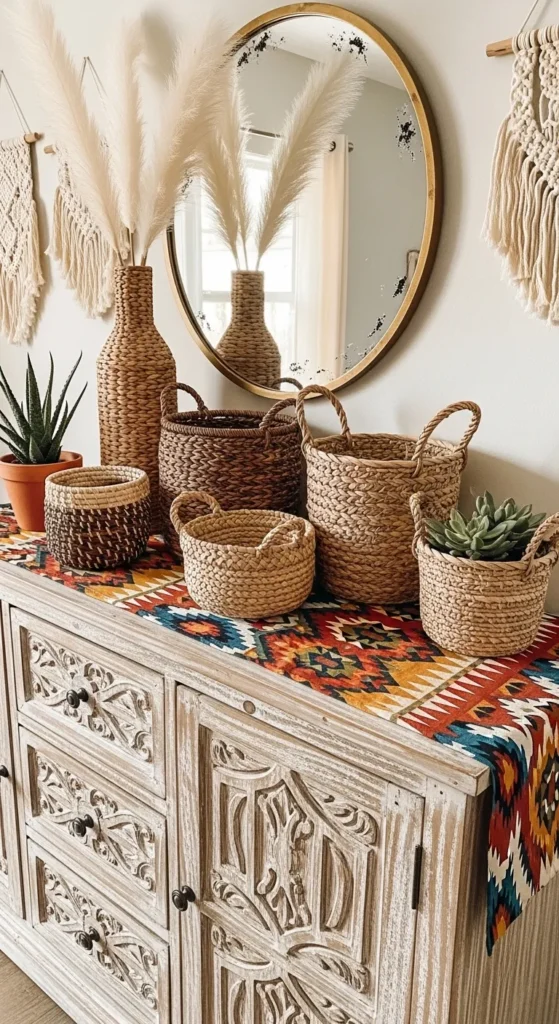 Decorate a Boho Dresser