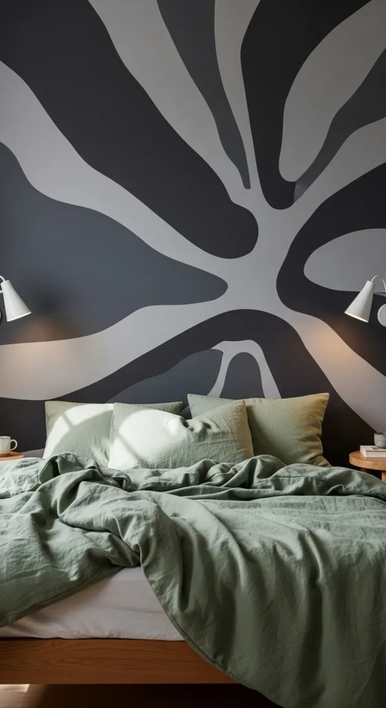 Sage Green and Grey Bedroom