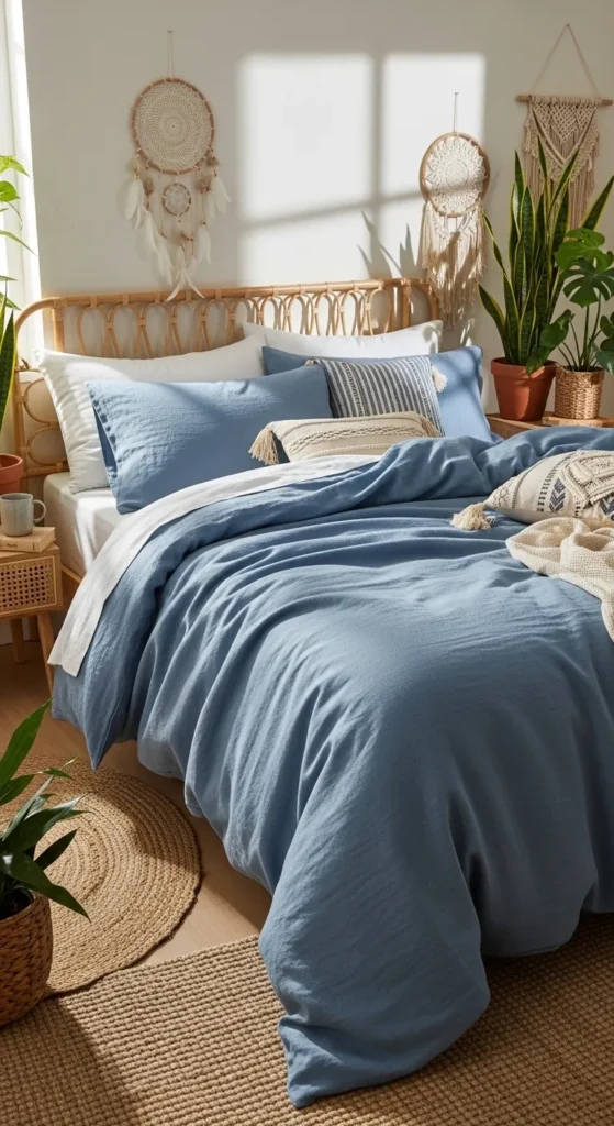 Blue Boho Bedroom Ideas