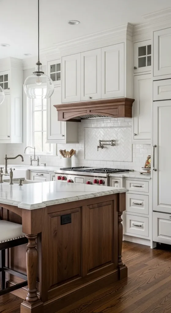 White and Wood Kitchen Styles