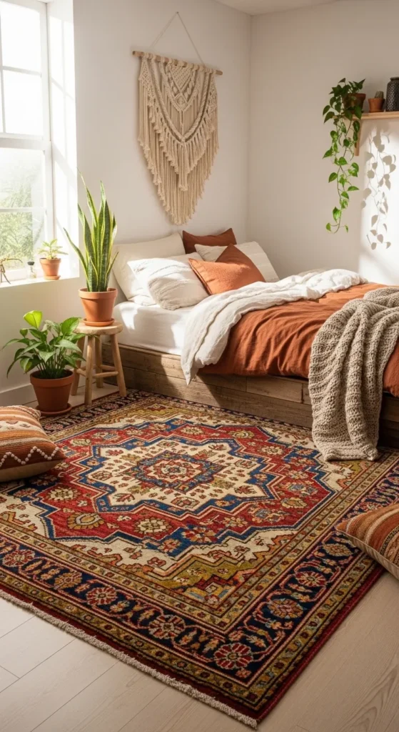 boho bedroom rugs