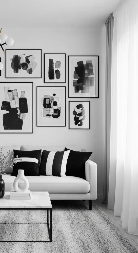 Black and White Living Room