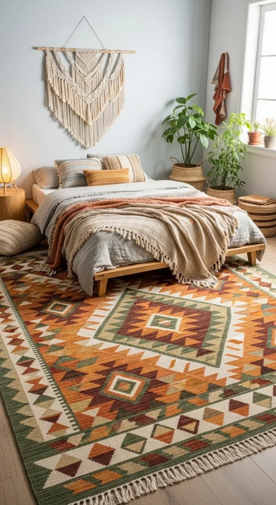 Boho Style Bedroom Rugs