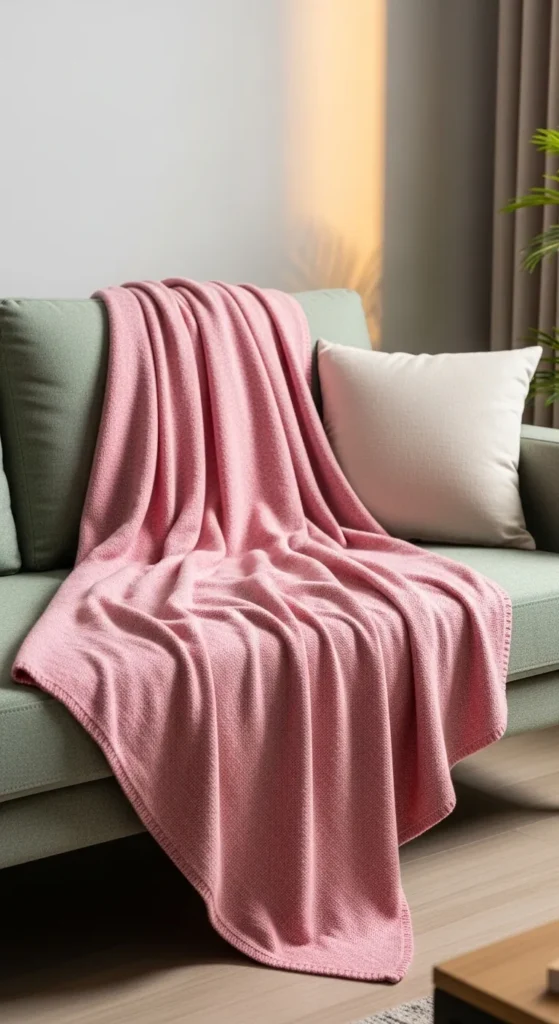 Sage Green Pink Bedroom