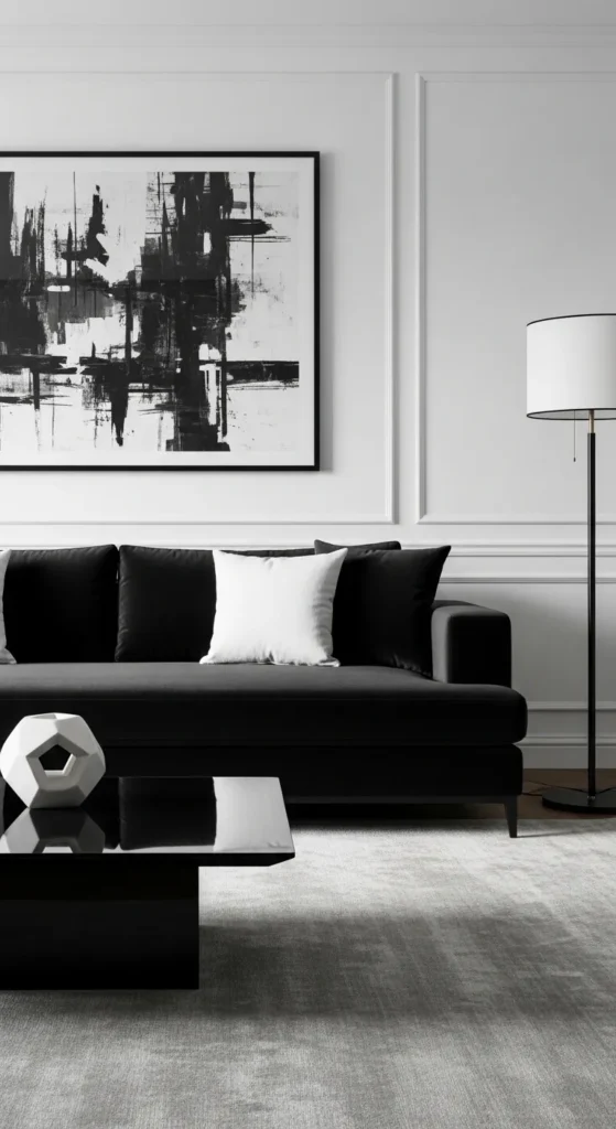 Black and White Living Room