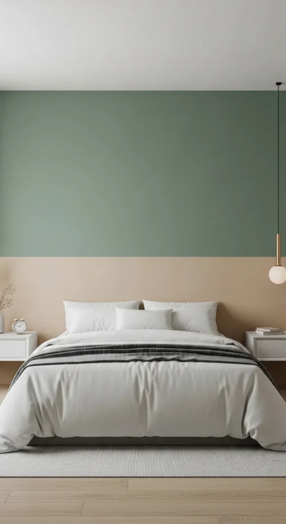 Sage Green Beige Bedroom