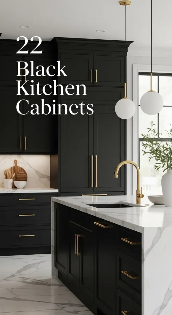Black Kitchen Cabinets