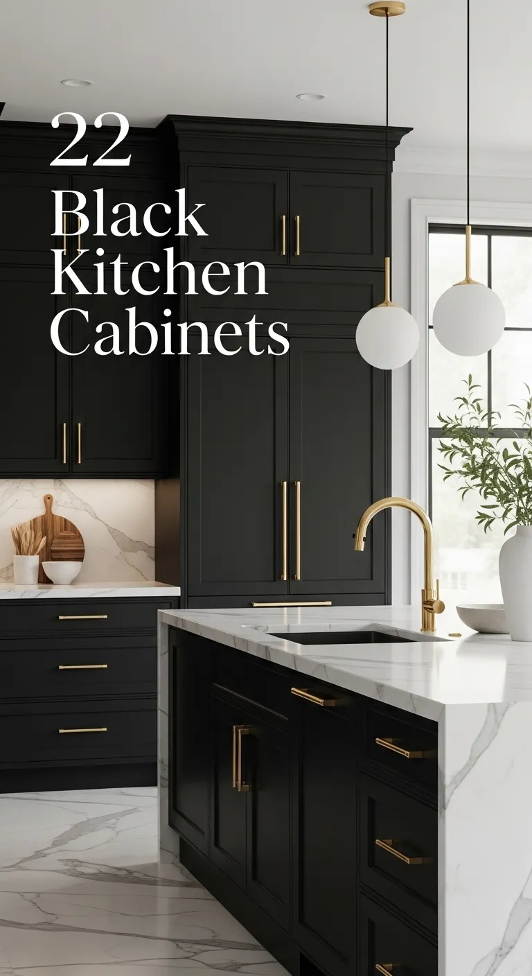 Black Kitchen Cabinets