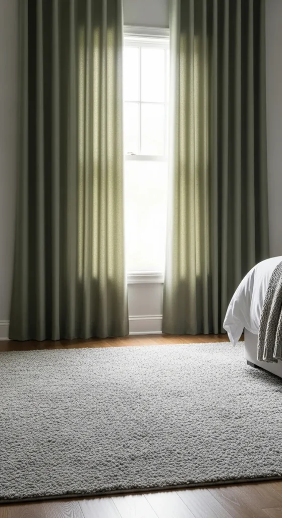 Sage Green and Grey Bedroom