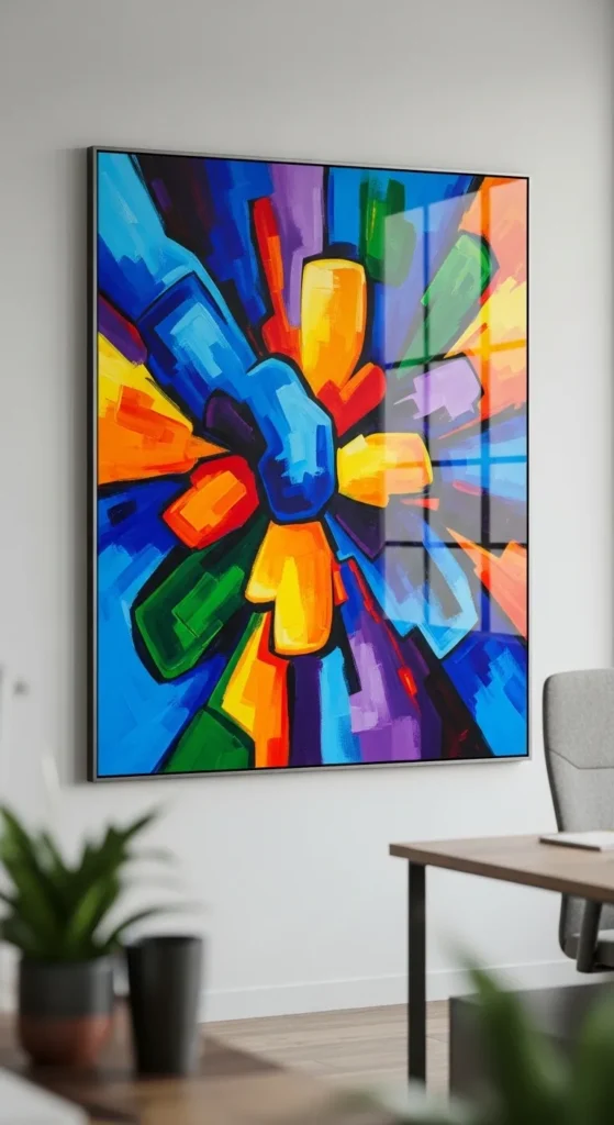 Vibrant Home Office Decor