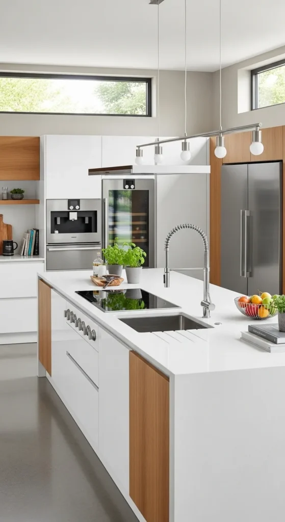 White and Wood Kitchen Styles