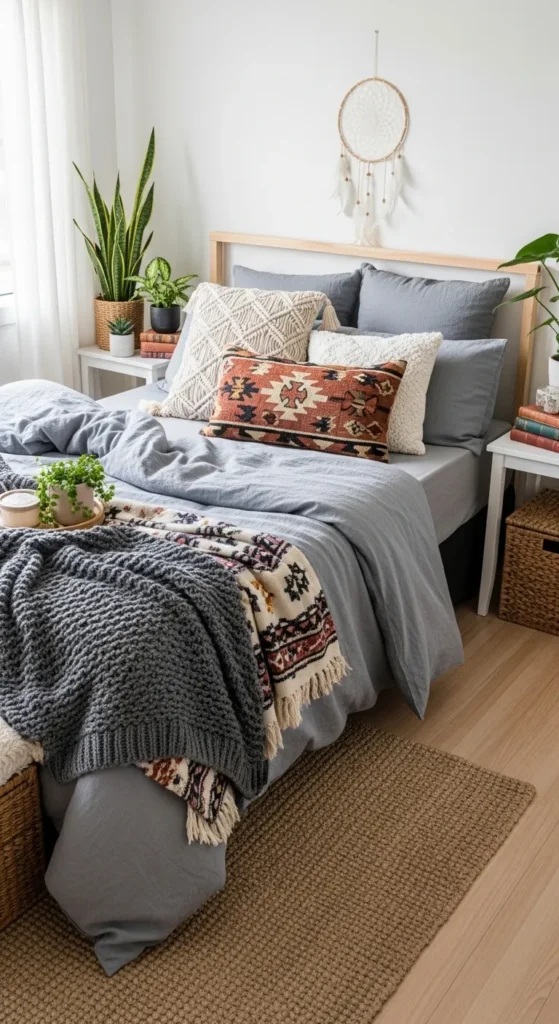 Grey Boho Bedroom Ideas 