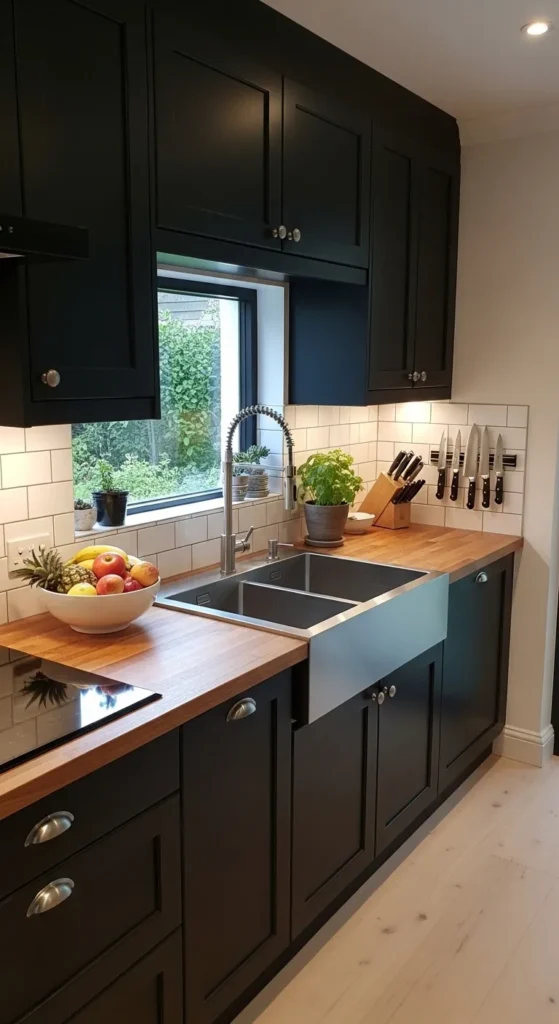 Black Kitchen Cabinets