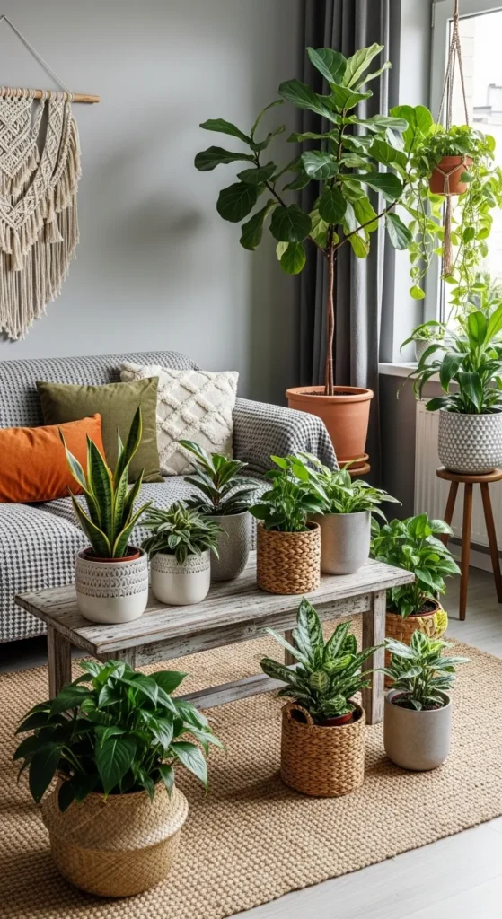 Grey Boho Living Room Ideas