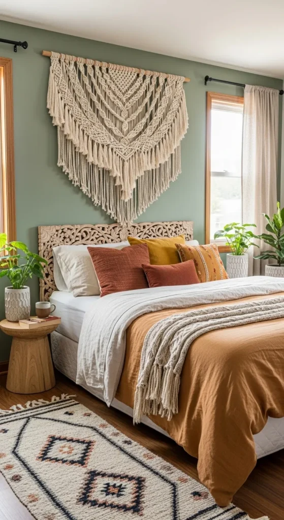 Boho Bedroom Accent Walls