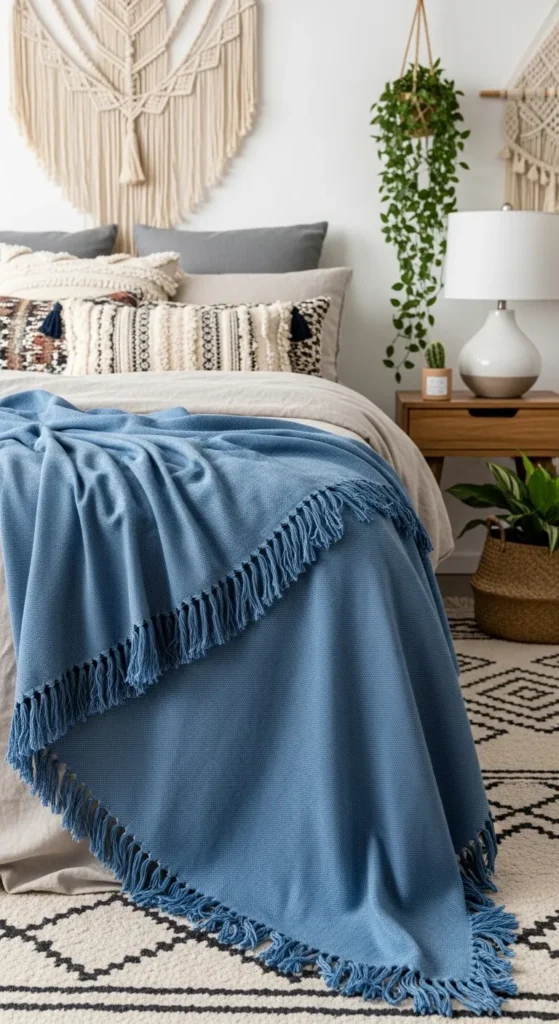 Blue Boho Bedroom Ideas