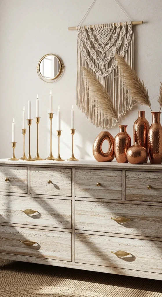 Decorate a Boho Dresser