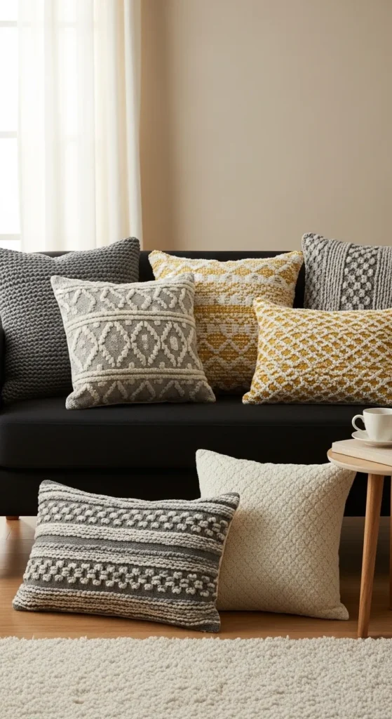 Black Boho Living Room