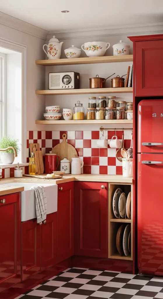 Red Kitchen Cabinet Designs