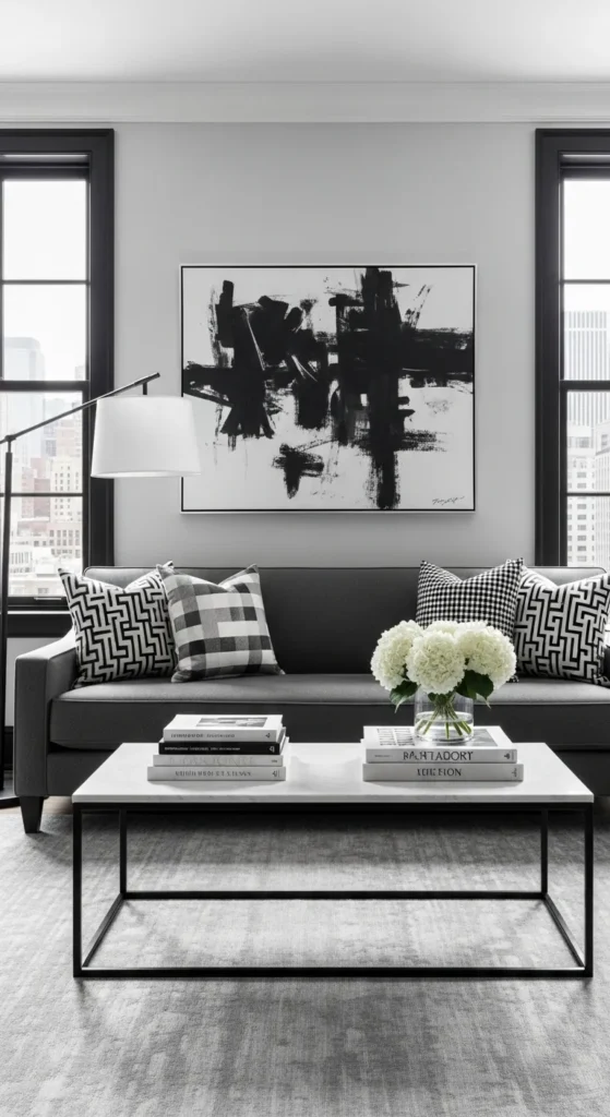 Black and White Living Room