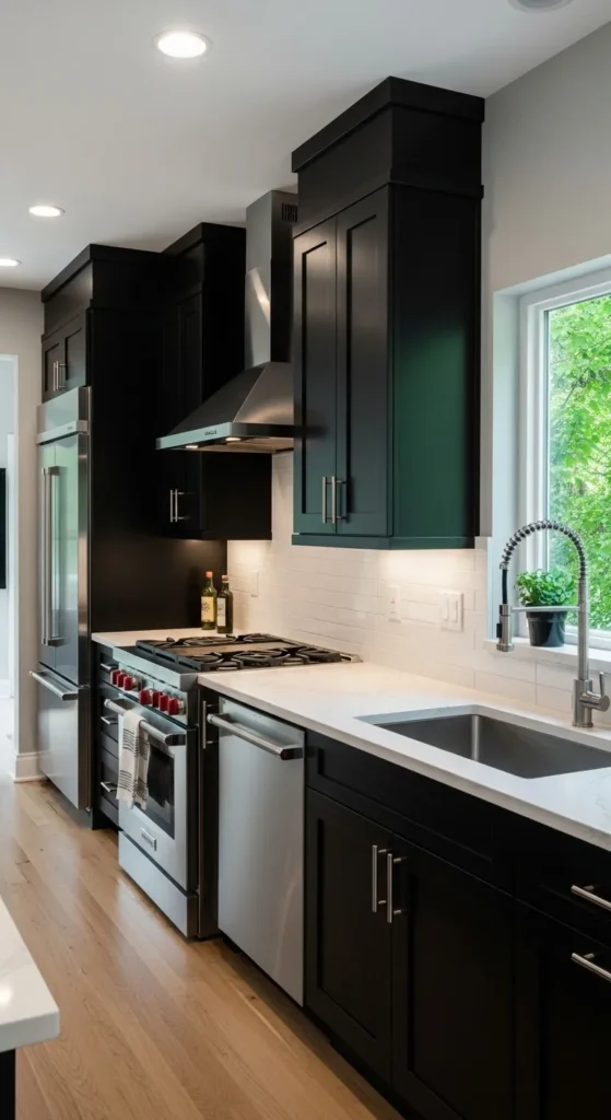 Black Kitchen Cabinets