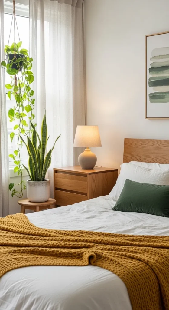 Sage Green Beige Bedroom