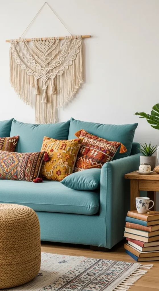 Colorful Boho Living Rooms