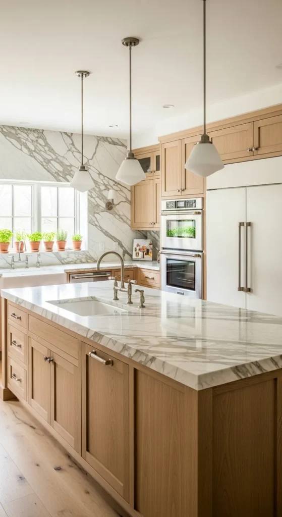 White and Wood Kitchen Styles